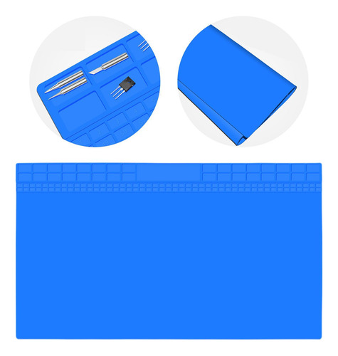 Silicone Soldering Pad Repair Work Mat For Laptops Blue