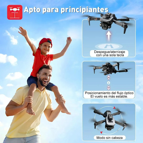 Mini Dron Camara Doble Pantalla Visión Inmediata Profesional