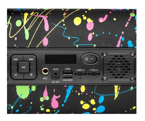 Imagem 4 de 5 de Caxa De Som Pulse Bazooka 120w Bt/aux/sd/usb/fm Led Sp362