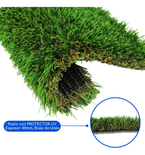 Pasto Sintetico 40mm Rollo 2x2 Metros Realista Guiza
