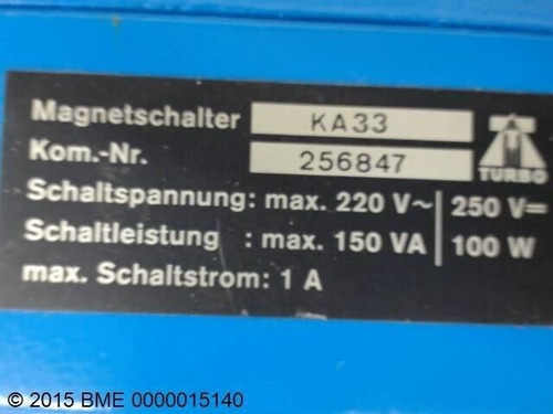 Turbo Enclosure W/ Solenoid Valve Ka33 --- Kom.- Nr 256 Ccf
