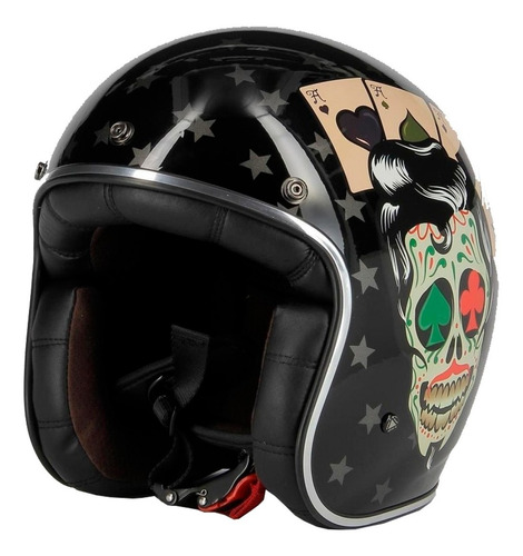 Casco Of583 Tatoo Gloss Black