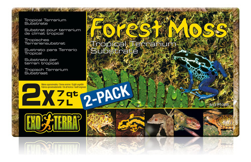 Exo Terra Forest Plume Moss, 7 Cuartos, Paquete De 2