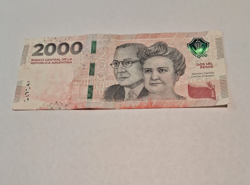 Billete De 2000 Pesos Con Falla De Impresión