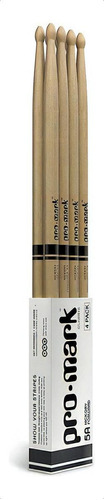 Kit Com 4 Pares De Baquetas Promark 5a Hickory Madeira Tx5aw