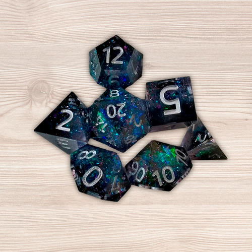 Juego De Dados Poliédricos De Resina De 7 Piezas D4 ~ D20