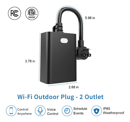 Enchufe Inteligente New One Para Exteriores Modelo Ip65 Color