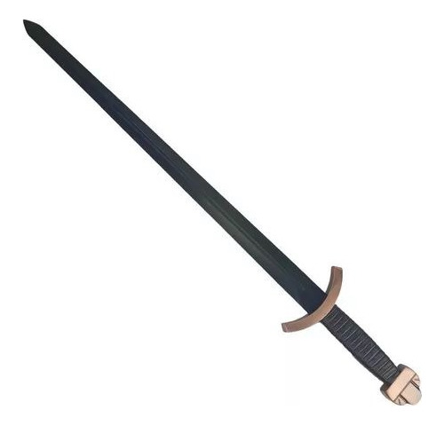 Espada Vikings Lagertha Lâmina Preta C/ Suporte De Parede.