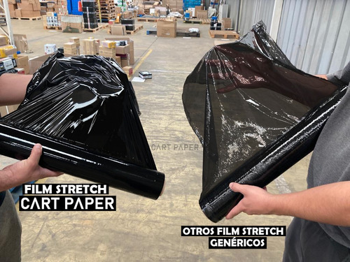 Imagen 2 de 6 de Film Stretch Alusa Negro Caja 6 Rollos 220m / Cart Paper