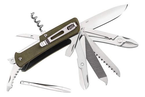 Ruike Cuchillo Multifuncional, Verde, G10 (m61-g)