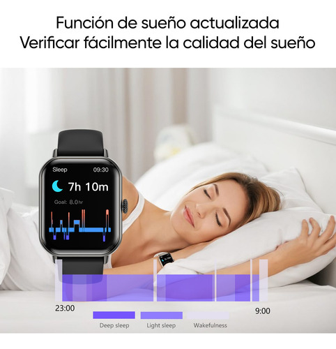 Reloj Inteligente Unisex De 2.01'' Con Llamadas Bluetooth, Ip67, Resistente Al Agua, Deportivo Para Ios Y Android, Monitor De Frecuencia Cardíaca