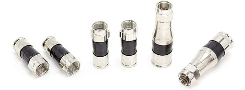 Conector Compresion Coaxial Rg6 Rg11 Rg59 Plateado 4pack ...