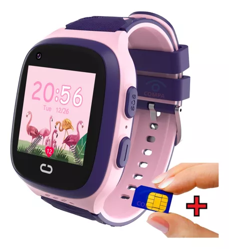 Reloj Gps Para Niños Con Red 4g Videollamadas Alarma Sos Rosa ONE