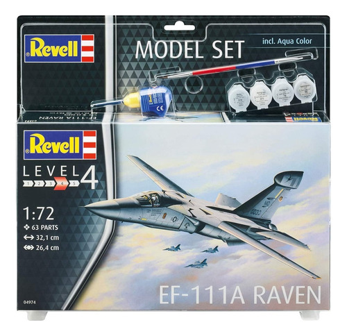 Revell Model Set Avião Ef-111a Raven 1/72 Completo 64974