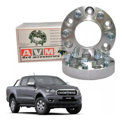 Separador De Rueda Ford Ranger T6 T7 Con Centrador 38,1mm