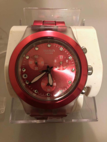 Relógio Suíço Swatch Full-blooded Cereja Original