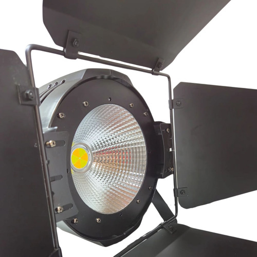 2 Refletor Led Cob 200w Com Bandoor Dmx Branco Frio E Quente