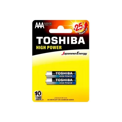 Pilhas Alcalinas Toshiba Aaa Palito Cartela Com 2 Und