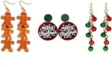 Jewjoy Juego De Aretes De Navidad De 3/4/5/6 Piezas Para