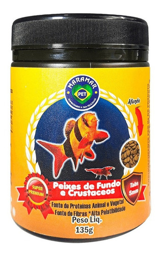 Ração Maramar - Peixes De Fundo E Crustáceos 135g