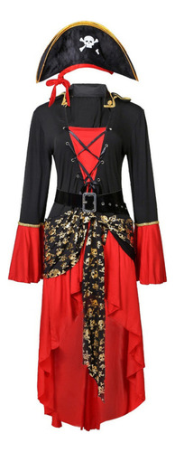 Disfraz De Pirata Jack Sparrow Halloween Cosplay Para Mujer