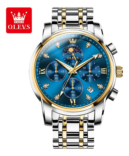 Reloj Olevs Diamond Calendar Moon Phase Business