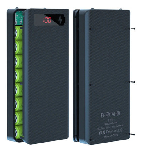 Case Powerbank Usb Para Colocar Até 8 Baterias 18650