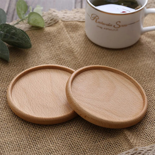 Tapetes Individuales De Madera Para Posavasos, Té Y Café, 1