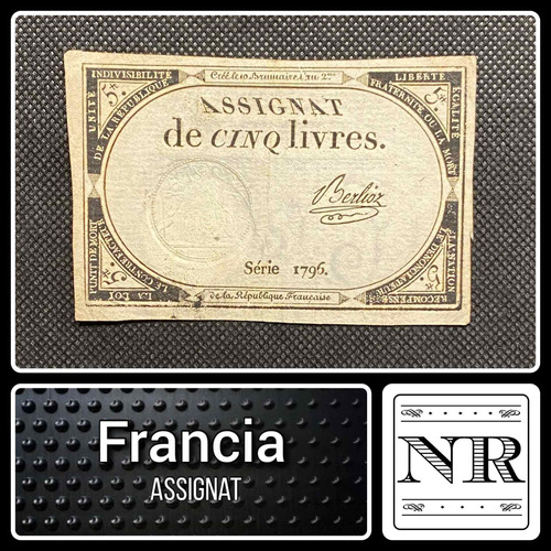 Francia - 5 Livres - Año 1793 - P #a76 - Assignat