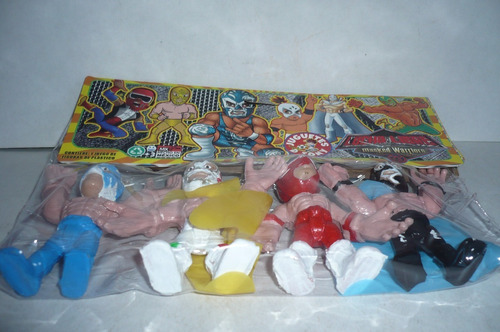 Luchadores Atlantis - Set De 4 Juguete Lucha Libre Bootleg