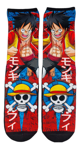 Calceta Larga Luffy One Piece Calceta Sblmd Premium Sport 