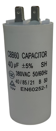 Capacitor De Marcha Para Aire Acondicionado 40uf 380vac