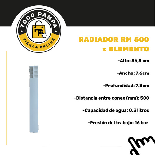 Radiador Calefaccion Inyectado Rm500 X Elemento 9