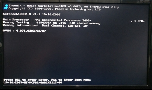 Pc - Sempron 3400+, Mb Ecs Geforce6100sm-m, 4gb Ram Ddr2 800