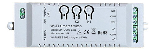 Interruptor Inteligente Wifi De 2 Canales, Temporizador Para