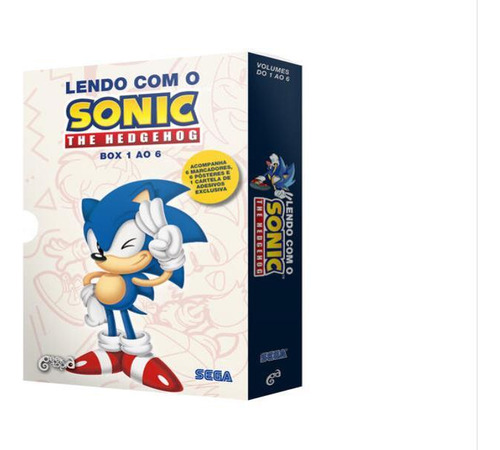 Box: Lendo Com O Sonic  The Hedgehog (vol. 1 Ao 6)
