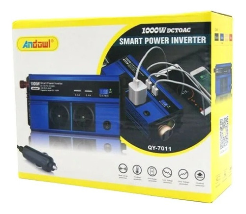 Conversor Inversor Voltaje Corriente 12v 220v 1000w Auto