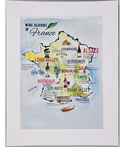Mapa De Vinos Francés, Regiones Vinícolas De Francia,...