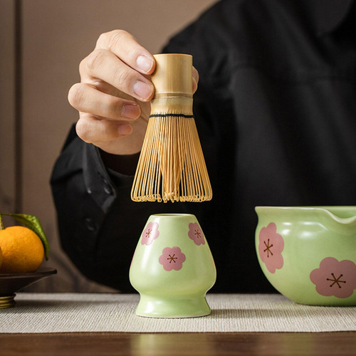4 Piezas Batch De Té Matcha, Soporte De Cerámica, De Té