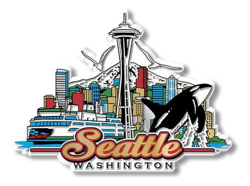 Iman Seattle City Classic Magnets Recuerdos Coleccionables F