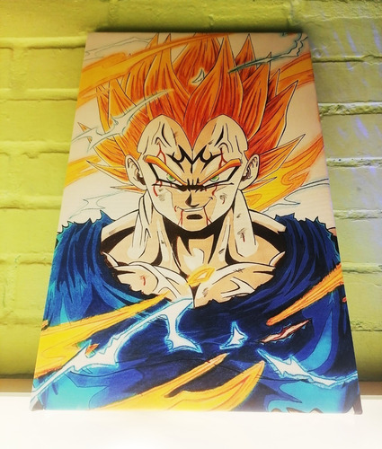 Cuadro Decorativo Canvas 55x35 Cm - Majin Vegeta