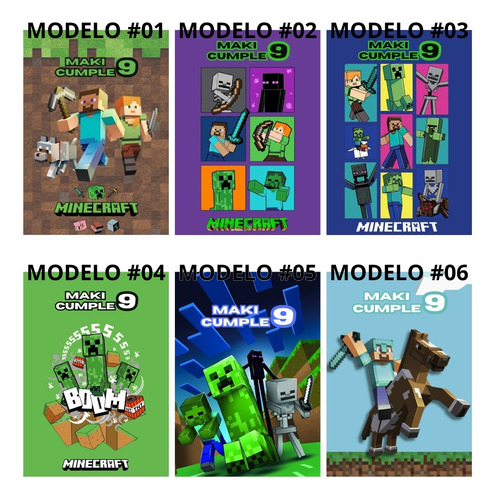 Libretitas Anotadores Souvenir De 10x14 Por 10 Minecraft