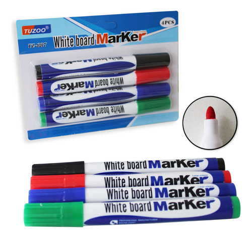 8 Marcador Pizarrón Blanco Didáctico Escuela Colores Oficina