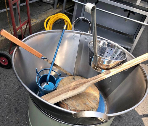 Cazo De Acero De 80 Cm Y Accesorios Kit De Carnitas Acero