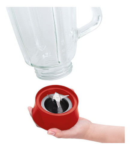 Licuadora 2 Vel Vaso Vidrio Roja 550 W Optimix Tefal