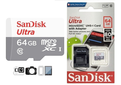 Memoria Micro Sd Sandisk 64gb Clase 10 100 Original Mercado Libre Memoria Micro Sd Sandisk 64gb Clase 10 100 Original Mercado Libre