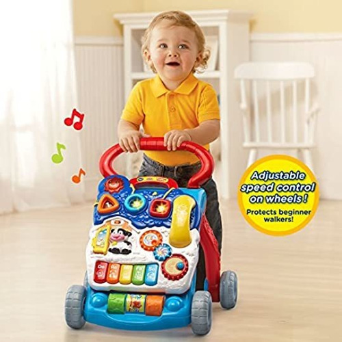 Imagen 3 de 5 de Vtech Sit-to-stand - Andador De Aprendizaje, Sencillo, Azul