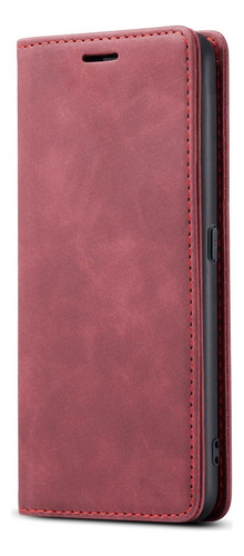 Funda Case Para Oppo A16 Flip Cover Guinda Antishock
