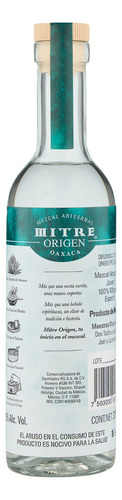 Mezcal Mitre Origen Artesanal Joven 375 Ml