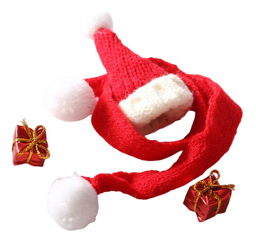 Casa De Muñecas Mini Sombrero Bufanda Árbol Bufanda Roja